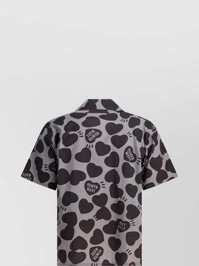 Human Made Vacation Heart Graphic Print Shirt In Gray