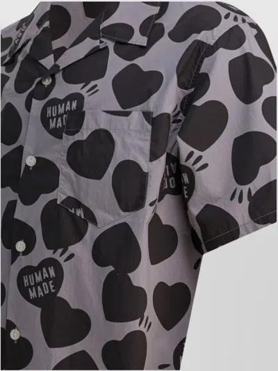 Human Made Vacation Heart Graphic Print Shirt In Gray
