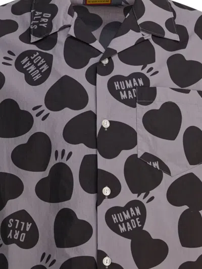 Human Made Vacation Heart Graphic Print Shirt In Gray