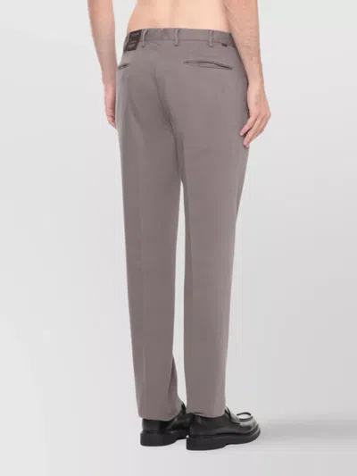Incotex Tailored Grey Cotton Pants With Versatile Design In Gray
