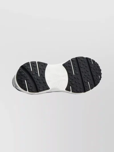 Tod's Leather And Mesh Sneakers With Chunky Sole In White