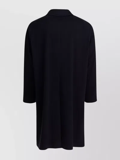 Tagliatore Mid-length Coat With Notch Lapel And Pockets In Black