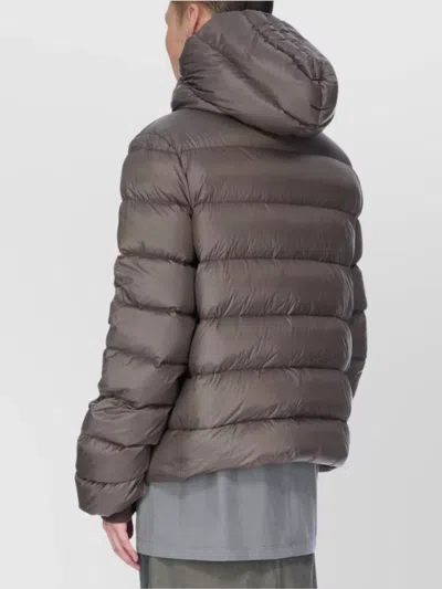 Rick Owens Gimp Padded Down Jacket In Re-nylon In Gray