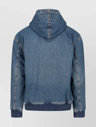 Dickies Relaxed Fit Hooded Jacket Pockets In Blue