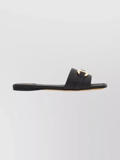 Ferragamo Rhodes Woman Sandals Black Size 6 Calfskin In Black