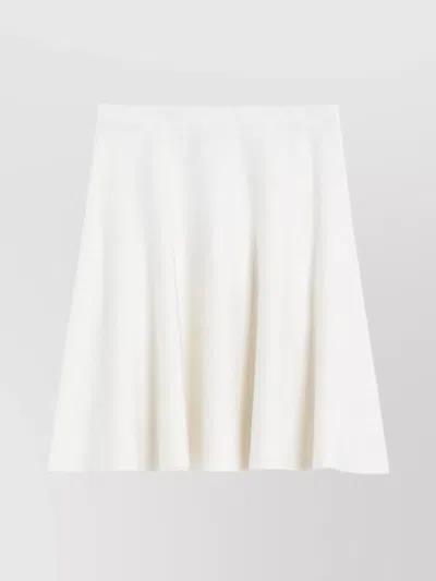 Max Mara A-line Flared Miniskirt Elastic Waist In White