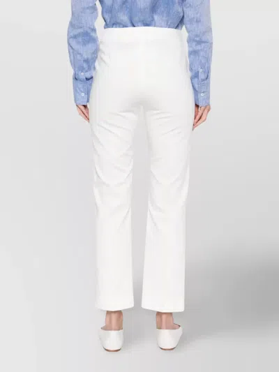 Max Mara Trousers With Belt Loops And Side Pockets In White