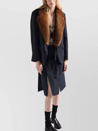 Prada Single-breasted Jacket In Straw In Black