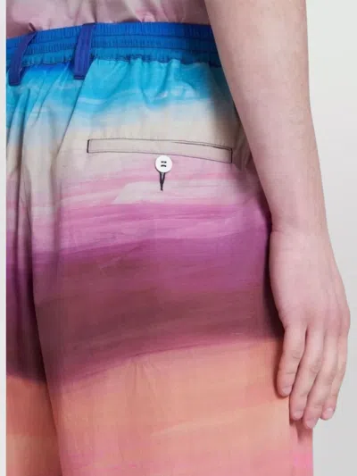 Marni Comfortable Elastic Waistband Shorts Featuring Pockets In Multi