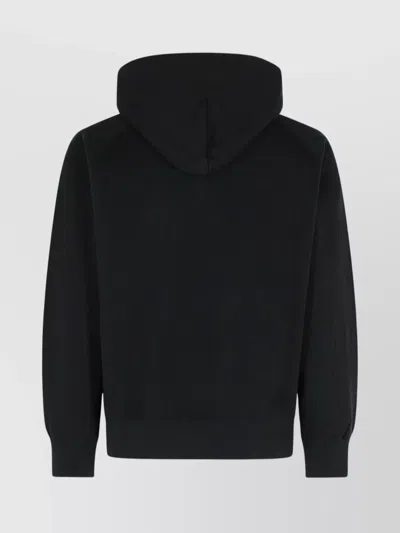 Sacai X Carhartt Wip Logo Patch Hooded Sweatshirt In Black