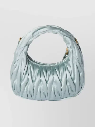 Miu Miu Gathered Tote Bag Detachable Strap