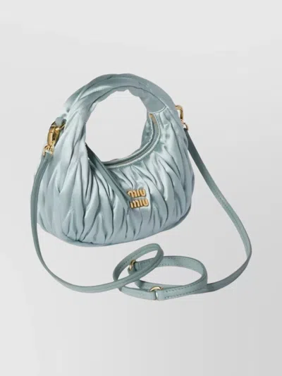 Miu Miu Gathered Tote Bag Detachable Strap