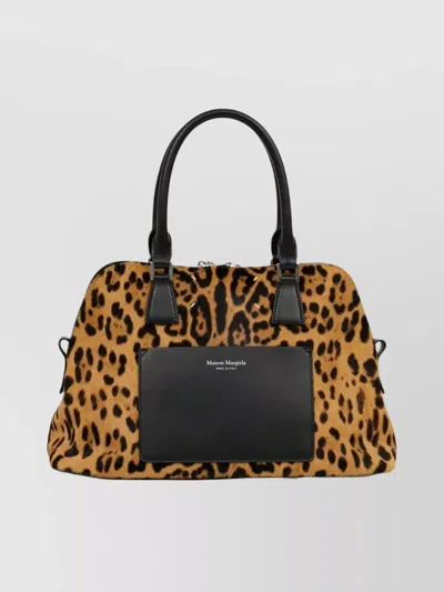 Maison Margiela Leopard Print Shoulder Bag And Handles