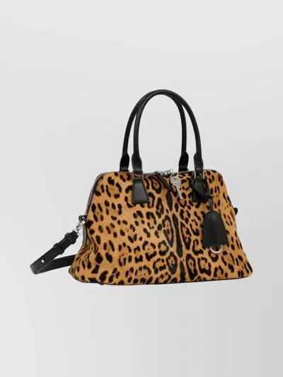 Maison Margiela Leopard Print Shoulder Bag And Handles