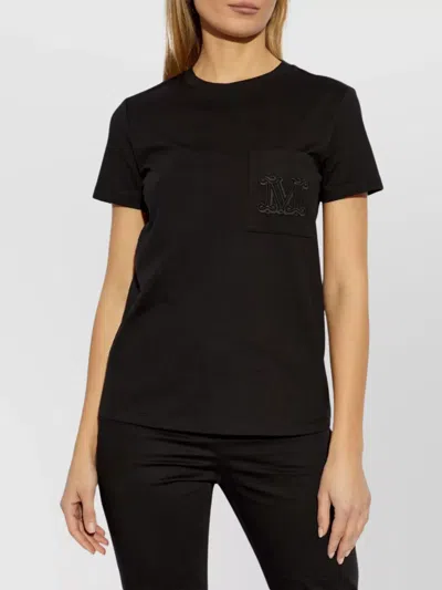 Max Mara Logo T-shirt In Black