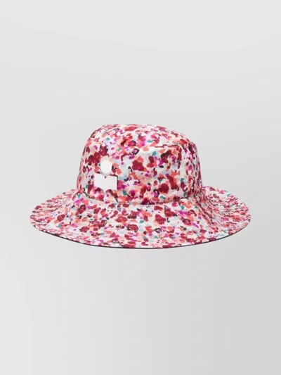Isabel Marant Allover Graphic Printed Drawstring Bucket Hat In Pink