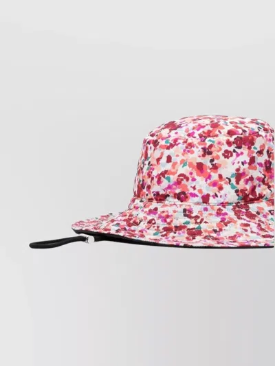 Isabel Marant Allover Graphic Printed Drawstring Bucket Hat In Pink