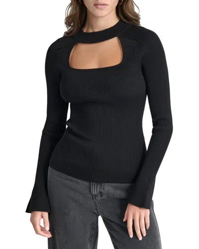 Dkny Cutout Sweater In Black