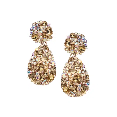Sohi Women's Cluster Drop Earrings In Gold