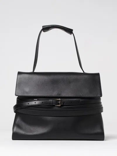 Moschino Tie Me Shoulder Bag In Black