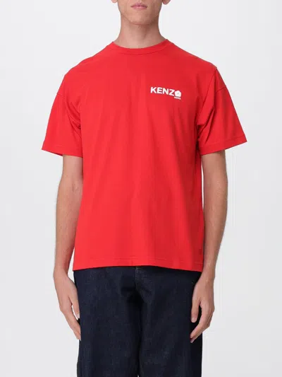 Kenzo Cotton T-shirt With Logo In Red
