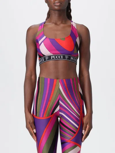 Pucci Abstract-print Sporty Bra In Multi