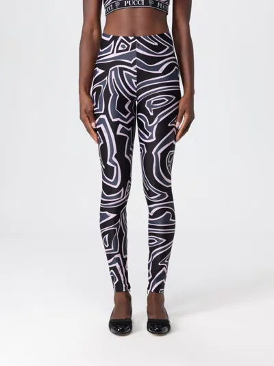 Pucci Abstract Pattern Stretch Fit Trousers In Black