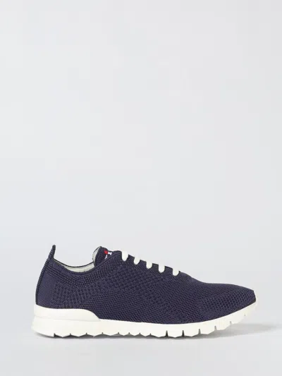 Kiton Fits Sneakers Round Toe Knit Upper In Blue