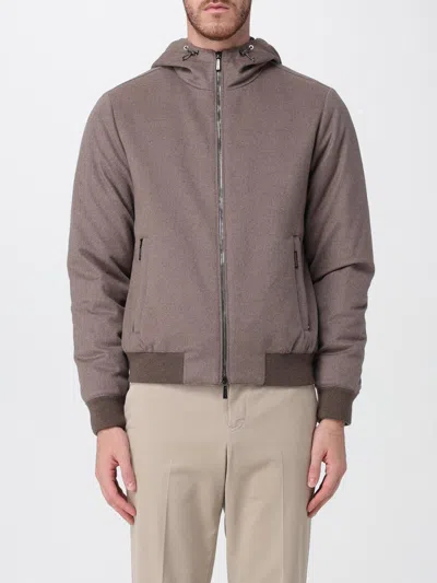 Moorer Dennys Beige/grey Jacket In Brown