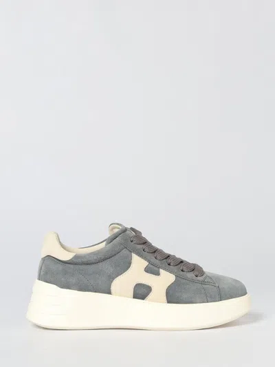 Hogan Rebel Sneakers In Two-tone Suede In Gray