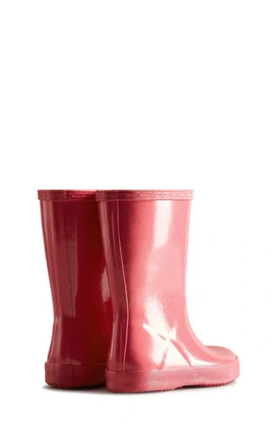 Hunter Kids' Starcloud Glitter Rain Boot In Arcade Pink