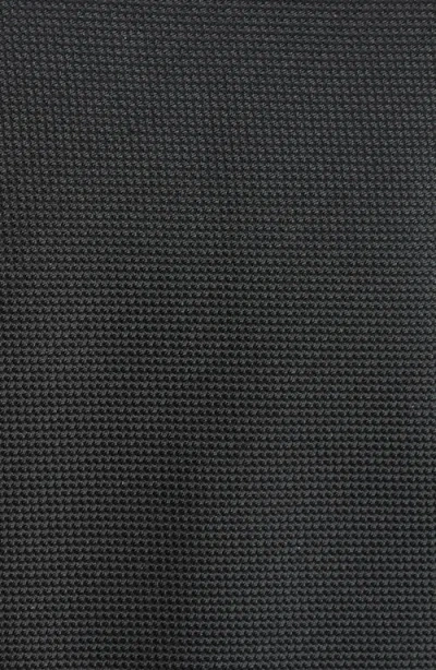 Hugo Boss Solid Ribbed Silk Classic Tie In Black