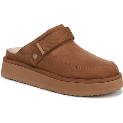 Dr. Scholl's Women's Chill Time Round Toe Platform Mules In Brown