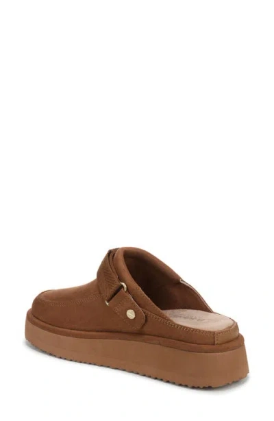 Dr. Scholl's Women's Chill Time Round Toe Platform Mules In Brown