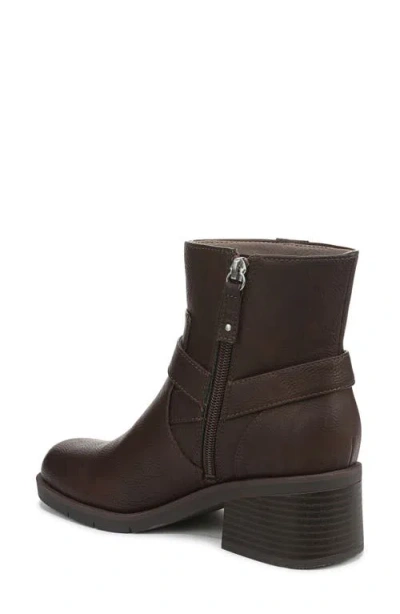 Dr. Scholl's Women's Janis Square Toe Rugged Short Boots In Brown