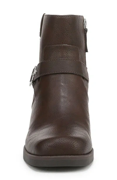 Dr. Scholl's Women's Janis Square Toe Rugged Short Boots In Brown