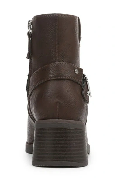 Dr. Scholl's Women's Janis Square Toe Rugged Short Boots In Brown