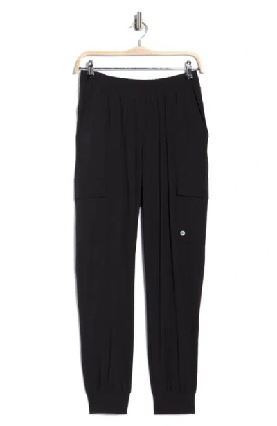 90 Degree By Reflex Warp Power Move Cargo Joggers In Black