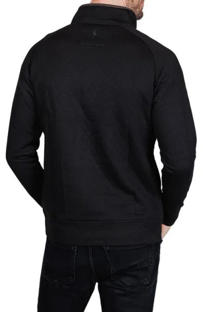 Tailorbyrd Hidden Snap Front Quilted Pullover In Black