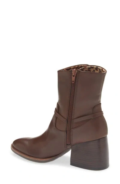 Korks Selena Block Heel Harness Boot In Brown