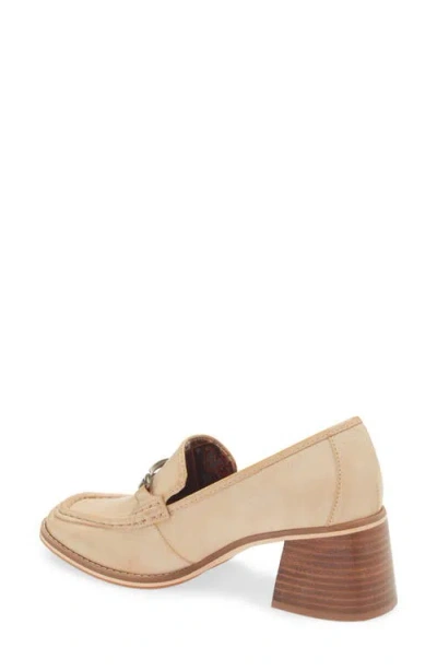 Korks Camilla Block Heel Loafer In Neutral