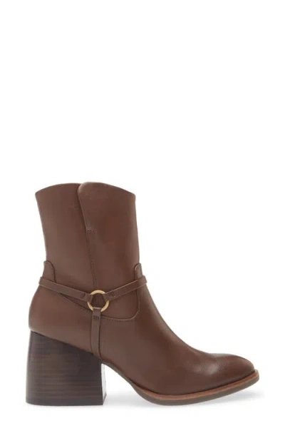 Korks Selena Block Heel Harness Boot In Brown