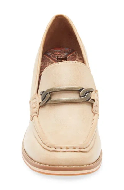 Korks Camilla Block Heel Loafer In Neutral