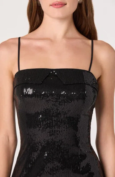 Astr The Label Foldover Sequin Minidress In Black