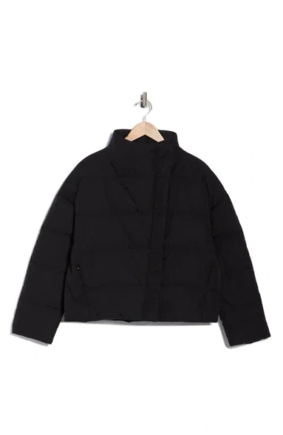 Theory Offset Down Puffer Jacket In Black