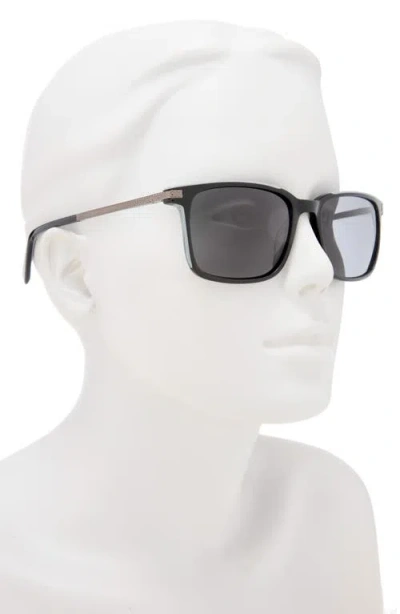 Ted Baker 56mm Polarized Square Sunglasses In Black