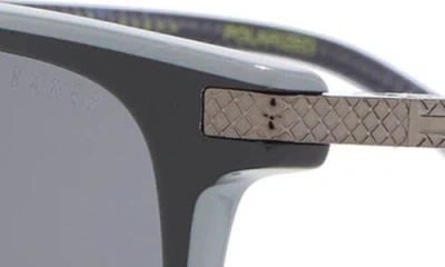 Ted Baker 56mm Polarized Square Sunglasses In Black