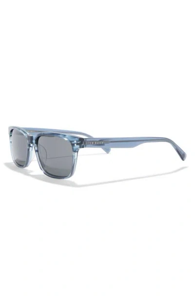 Ted Baker 55mm Polarized Square Sunglasses In Gray