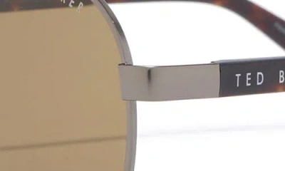 Ted Baker 57mm Polarized Aviator Sunglasses In Green