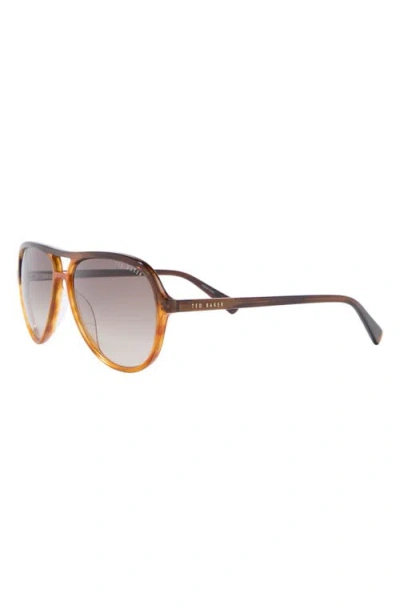 Ted Baker 57mm Gradient Aviator Sunglasses In Multi